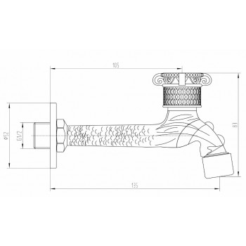 Zorg AZR 31818 BR кран для бани Zorg AZR 31818 BR кран для бани