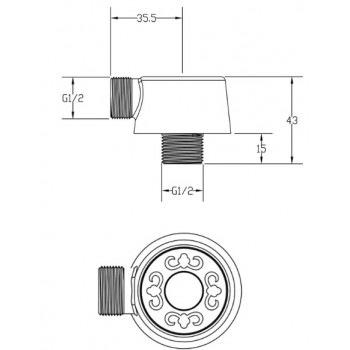 Zorg AZR 4 Br переходник для подключения душевого шланга AZR 4 BR