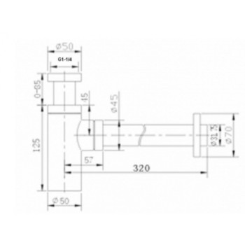 Zorg сифон ZR-A1-BR