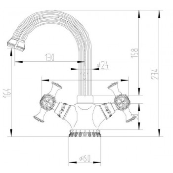 Zorg A 6008U-BR смеситель для умывальника Zorg A 6008U-BR смеситель для умывальника