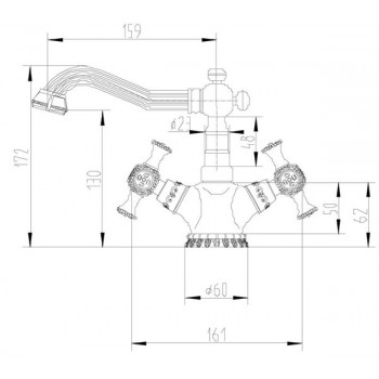 Zorg A 7009U-BR смеситель на умывальник