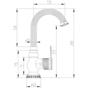 Zorg A 409U-BR смеситель для умывальника Zorg A 409U-BR смеситель для умывальника