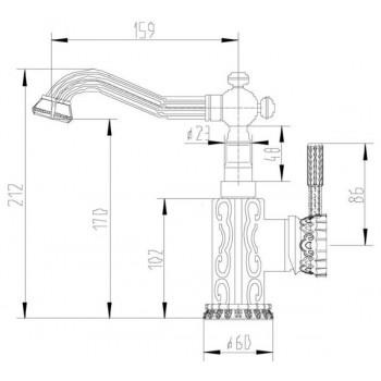 Zorg A 114U-BR смеситель для умывальника Zorg A 114U-BR смеситель для умывальника