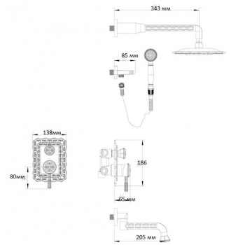 Zorg A 104DS-SL душевая стойка
