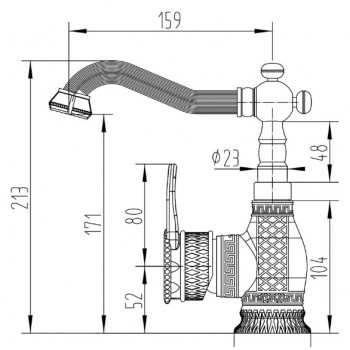 Zorg A 415U-BR смеситель для умывальника Zorg A 415U-BR смеситель для умывальника