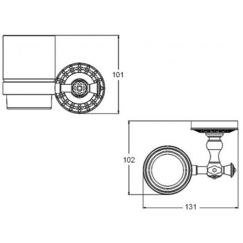 Zorg Antic AZR-03 SL Держатель стакана одинарный Zorg Antic AZR-03 SL Держатель стакана одинарный