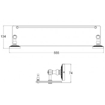 Zorg Antic AZR-15 SL Полочка стеклянная Zorg Antic AZR-15 SL Полочка стеклянная