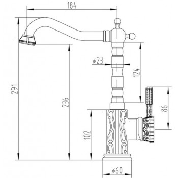 Zorg A 107K-BR бронза для кухни Zorg A 107K-BR бронза для кухни