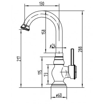 Zorg A 204U-BR смеситель для умывальника Zorg A 204U-BR смеситель для умывальника