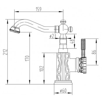 Zorg A 111U-BR смеситель для умывальника Zorg A 111U-BR смеситель для умывальника