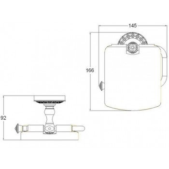 Zorg Antic AZR-08 BR Бумагодержатель с крышкой