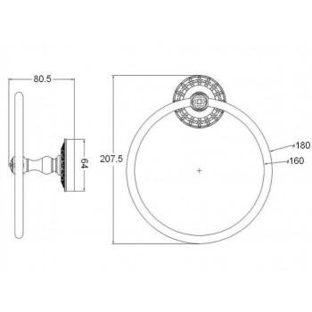 Zorg Antic AZR-11 BR Кольцо для полотенца