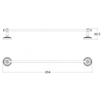 Zorg Antic AZR-12 BR Держатель полотенца одинарный