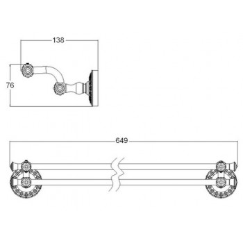 Zorg Antic AZR-13 BR Держатель полотенца двойной